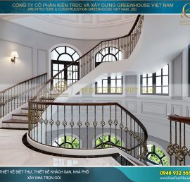 thiết kế cầu thang tân cổ điển đẹp