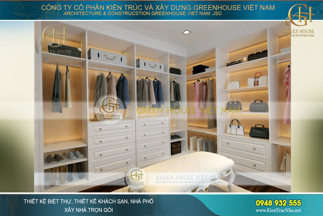 thiết kế phòng thay đồ đẹp