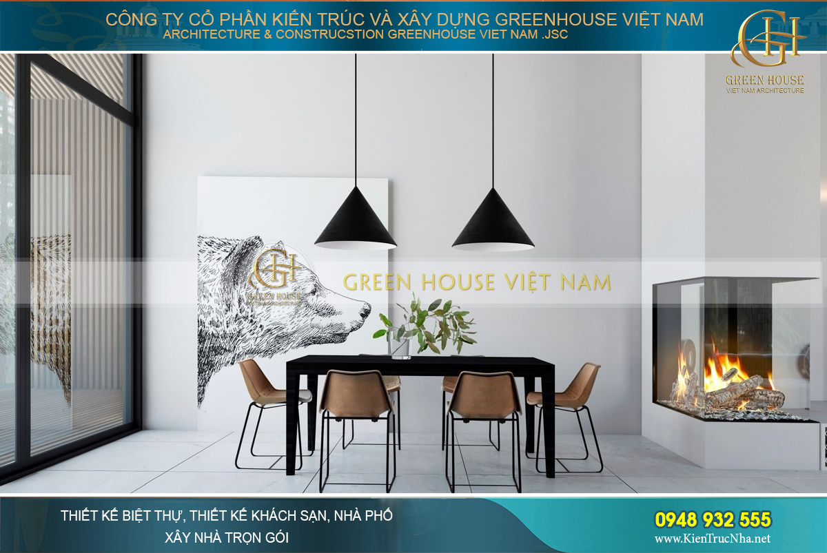 thiết kế nội thất tối giản