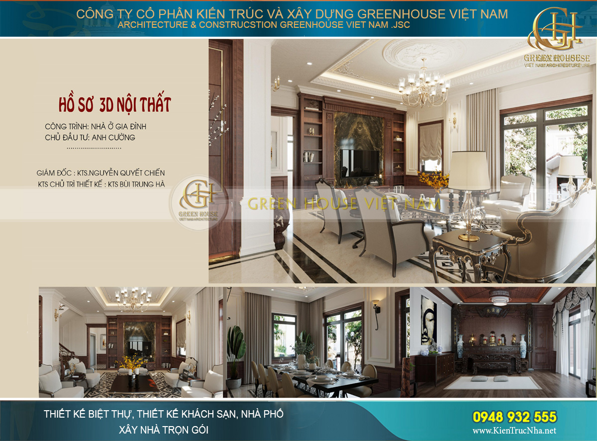 thiết kế nội thất biệt thự 150m2