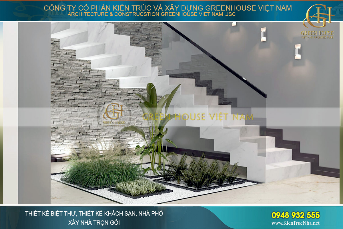 tiểu cảnh gầm cầu thang